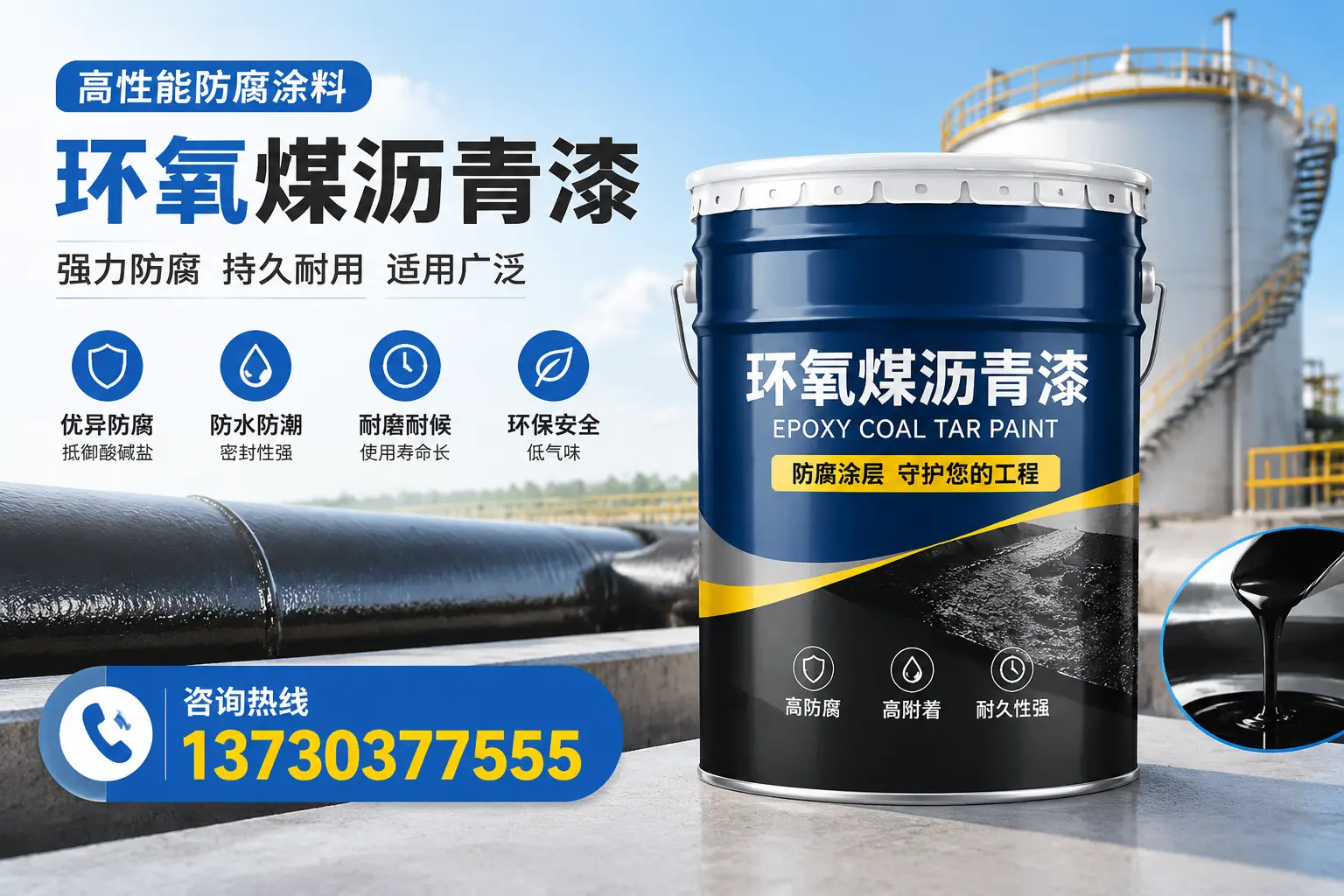 环氧煤沥青漆的耐久性分析，适合绵阳的使用场景
